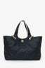 Pre-Loved Chanel™ 2023 Navy Raffia Calfskin Coco Maxi Beach Shopping Tote With Pouch