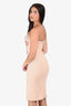 Stella McCartney Pink Floral Corset Strapless Midi Dress Size 42