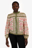 Farm Rio White/Green/Pink Printed 'Palm Dream' Cotton Blouse Size M