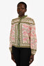 Farm Rio White/Green/Pink Printed 'Palm Dream' Cotton Blouse Size M