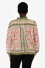 Farm Rio White/Green/Pink Printed 'Palm Dream' Cotton Blouse Size M