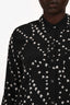 Rails Black/White Star Printed Silk Button-Up Blouse Size M