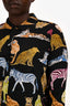 Rails Black/Multicolour Animal Printed Silk Button-Up Blouse Size M
