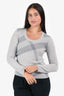 Burberry Brit Grey Wool Tartan Sweater Size S