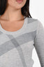 Burberry Brit Grey Wool Tartan Sweater Size S