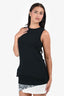 Theory Black Silk Fringe Sleeveless Top Size S