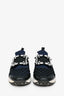 Roger Vivier Navy Nylon Crystal Buckle  Viv' Run Sneakers Size 36.5