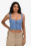 Moschino Denim Logo Cropped Bustier Size 4
