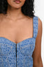 Moschino Denim Logo Cropped Bustier Size 4