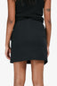 Isabel Marant Black Ruched Cotton Mini Skirt Size 24
