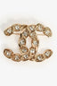 Pre-Loved Chanel™ 2019 Gold Tone Crystal CC Brooch