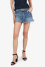 EB Denim Blue Distressed Mini Skirt Size M