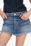 EB Denim Blue Distressed Mini Skirt Size M