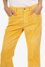 Gucci Yellow  Corduroy Flared Leg Pants Size 27