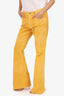 Gucci Yellow  Corduroy Flared Leg Pants Size 27