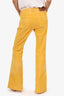 Gucci Yellow  Corduroy Flared Leg Pants Size 27
