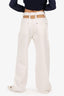 Maison Margiela White Cut-out Waist Décortiqué Jeans Size 42