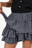 Isabel Marant Grey Silk Tired Ruffled Mini Skirt Size 1