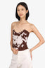 Miaou Brown/White Cow Print Corset Top Size XS