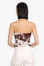 Miaou Brown/White Cow Print Corset Top Size XS