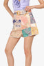 Zimmermann Multicolour Linen Anneke Patch Paisley Belted Shorts Size 0