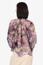 Elizabeth and James Purple Silk Printed Blouse Size XS