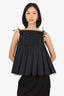 Shushu/Tong Black Pleated Tank Top Size 10