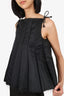 Shushu/Tong Black Pleated Tank Top Size 10