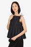 Shushu/Tong Black Pleated Tank Top Size 10