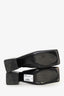 Balenciaga Black Croc Embossed BB Logo Square Toe Slingback Sandals Size 39