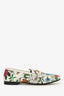 Gucci White/Multicolor Canvas Floral Print Princetown Loafers Size 39