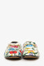 Gucci White/Multicolor Canvas Floral Print Princetown Loafers Size 39
