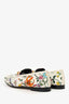 Gucci White/Multicolor Canvas Floral Print Princetown Loafers Size 39