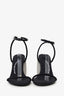 Alexander Wang Dahlia Black Satin Crystal Ankle Strap Wedge Sandals Size 41