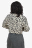 Chloe Beige/Black Leopard Print Cropped Jacket Size 36