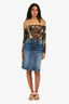 Isabel Marant Etoile Blue Denim Midi Jean Skirt Size 34