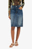 Isabel Marant Etoile Blue Denim Midi Jean Skirt Size 34