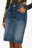 Isabel Marant Etoile Blue Denim Midi Jean Skirt Size 34