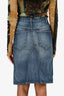 Isabel Marant Etoile Blue Denim Midi Jean Skirt Size 34