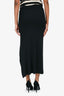 Alix NYC Cotton Ribbed Slit Midi Skirt Est. Size XS