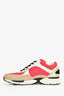 Pre-Loved Chanel™ Pink/Multicolour Leather Suede CC Sneakers Size 40