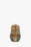 Judith Leiber Gold/Grey Ombre Striped Crystal Rectangular Clutch on Chain
