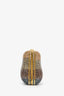 Judith Leiber Gold/Grey Ombre Striped Crystal Rectangular Clutch on Chain