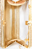 Judith Leiber Gold/Grey Ombre Striped Crystal Rectangular Clutch on Chain
