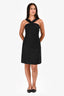 Pre-Loved Chanel™ Black Linen Halterneck Midi Dress Size 40