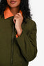 Hermès Green/Orange Reversible Quilted Coat Size M