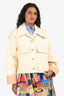 Acne Studios Brown/Cream Painted Denim Jacket Size 34