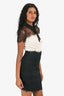 Sandro Black/White Lace Collared Bow Dress Size 1