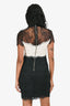 Sandro Black/White Lace Collared Bow Dress Size 1