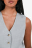 Burberry Grey Wool Tailored Vest Size 4
